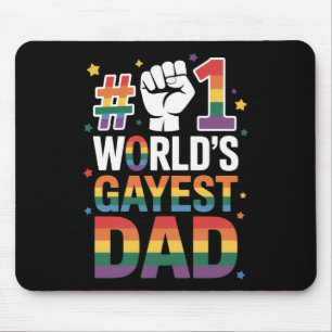 #1 世界で最もゲイなパパ 面白い父の日 LGBT マウスパッド