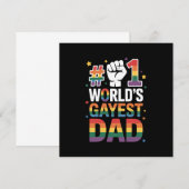 #1 世界で最もゲイなパパ 面白い父の日 LGBT 招待状 (正面/裏面)