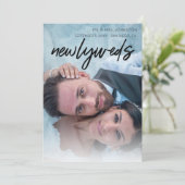 1 写真 結婚発表 - 黒 招待状 (スタンド正面)