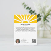 1 | 写真QRサンライズミニマリスト事業情報カード 招待状 (スタンド正面)