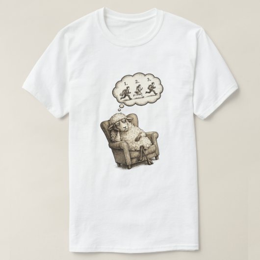 1 匹の羊, 2 匹の羊, 3 匹の羊 Tシャツ (デザイン正面)