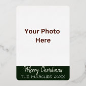 1 大きな垂直写真 ポインセチア ゴールド 箔シーズンカード (裏面)