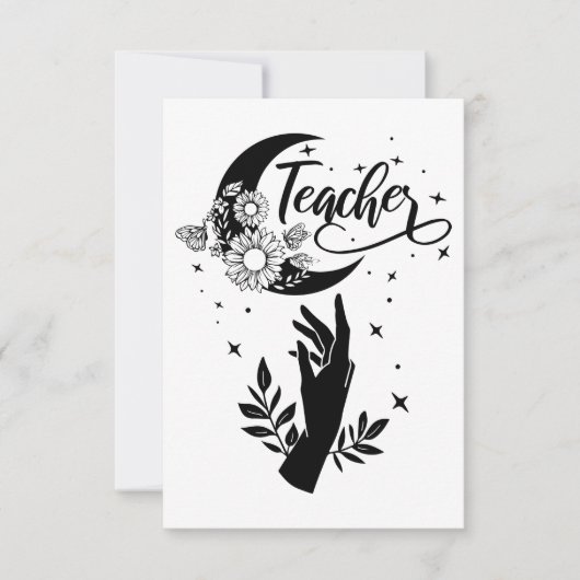 1 – 教師感動的シャツ、ミニマル先生 サンキューカード (正面)