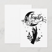 1 – 教師感動的シャツ、ミニマル先生 出欠カード (正面/裏面)