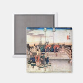 1.日本橋、広重日本橋、広重、浮世絵 マグネット (正面/裏面)