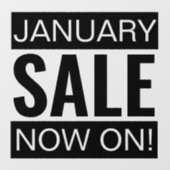 1 月のセール ブラック ウィンドウサイン (シート)