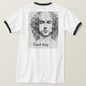 1.「男のクール子:態度とスタイル」 Tシャツ (デザイン裏面)