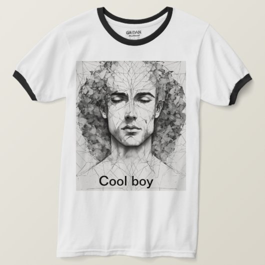 1.「男のクール子:態度とスタイル」 Tシャツ (デザイン正面)