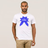 #1 祖父 青いリボン Tシャツ (正面フル)