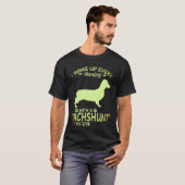 1 私の隣で起きる朝はダックスフンドと一緒 Tシャツ (正面フル)