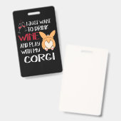 1 私はただワインを飲みたいだけ バッジ (表裏)