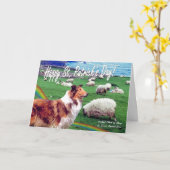 1. 素晴らしいアイルランドの海岸のセントパトリックの日カード カード (黄色い花)