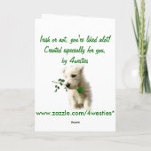 1. 素晴らしい北のアイルランドセントパトリック日の願い カード (裏面)