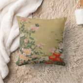 1.芍薬群蝶図、若冲花と蝶、若冲 クッション (ブランケット)