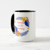 1%走バッテリでのフローラおもしろいおもしろい マグカップ (正面左)