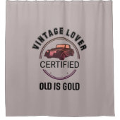 1.車愛好ヴィンテージ   シャワーカーテン (正面)