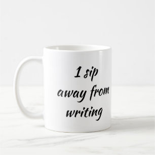 1 遠くに Sip 書 From コーヒーマグカップ