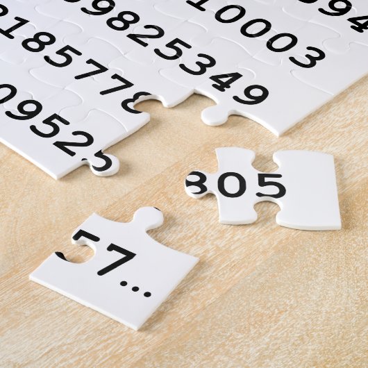 1,000のPi番号|数学記号 ジグソーパズル (側面)