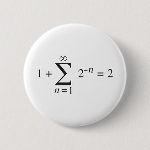 1 + 1つ= 2つの_の合計表示法 缶バッジ
