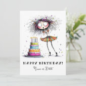 *_* 1 1写真名誕生日のパーソナライズお洒落 招待状 (スタンド正面)