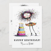 *_* 1 1写真名誕生日のパーソナライズお洒落 招待状 (正面/裏面)