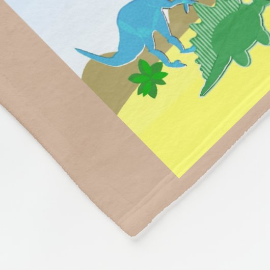 1-10が数えるために学ぶ恐竜数を数えよう フリースブランケット (角)