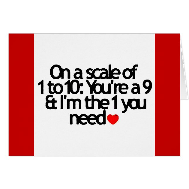 1-10のスケール9私はあなたが必要とする1である (正面横)