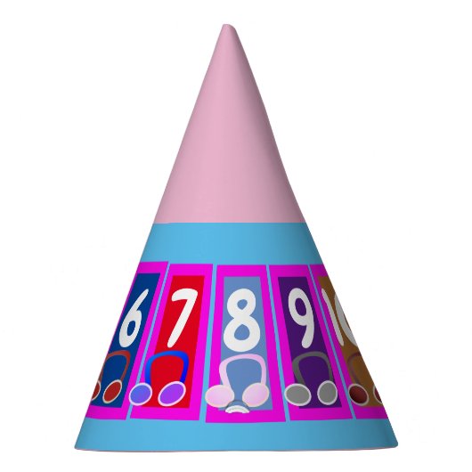 1 ～ 10の早期算数パーティー帽子 パーティーハット (右)
