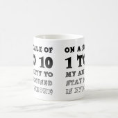 1 ～ 10の焦点を合わせたおもしろマグカップ コーヒーマグカップ (中央)