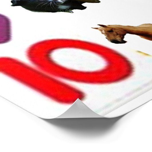 1 - 10数字ポスター ポスター (角)