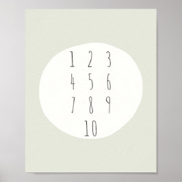1-10番カウント。ポスターとプリント ポスター