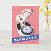 1~10誕生日のかわいい子豚 カード (黄色い花)