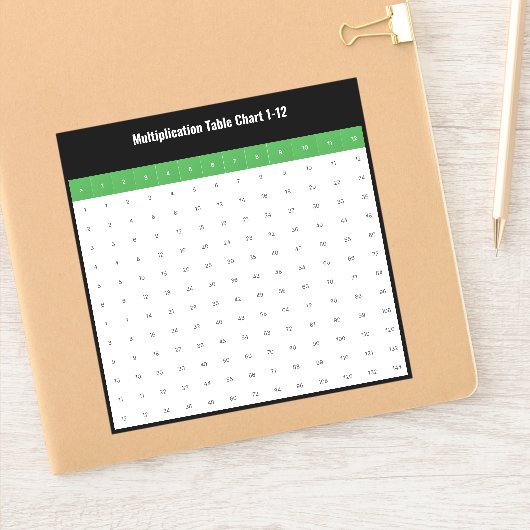 1～12乗算表グラフ シール (ノートブック)