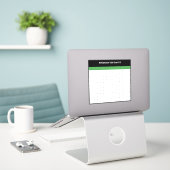 1～12乗算表グラフ シール (デスク上のノートパソコン)