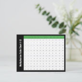 1～12乗算表グラフ ポストカード (スタンド正面)