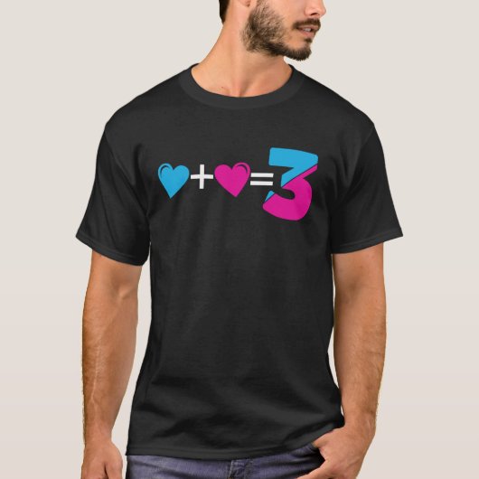 1+13 赤ちゃんの性別発表パーティー ギギベイビー アナウンス Tシャツ (正面)