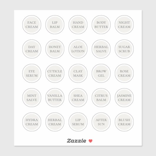 1.14インチ　ホワイト　カスタマイズ可能な化粧品ジャー　クリーム　バーム シール (シート)