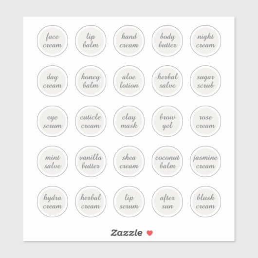 1.14インチ　ホワイト　カスタマイズ可能な化粧品ジャー　クリーム　バーム シール (シート)