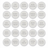 1.14インチ　ホワイト　カスタマイズ可能な　化粧品ジャー　クリーム　バーム シール (正面)