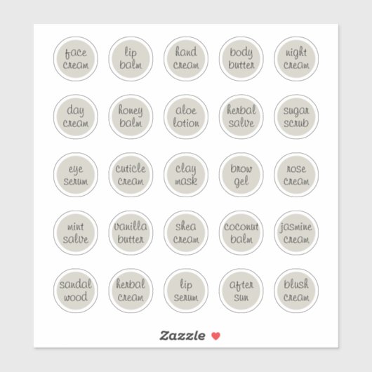 1.14" シルバーバーチ カスタマイズ可能な ミニ コスメジャー シール (シート)