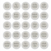 1.14" シルバービーチ カスタマイズ可能な ミニ コスメジャー シール (正面)