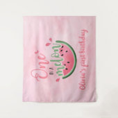 1/1 メロン ウォーターカラー 1歳の誕生日 タペストリー (正面)