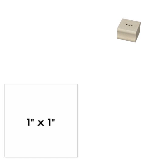 1"×1" ラバースタンプ (押印)