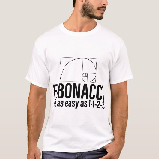 1-1-2-3の簡単としてのフィボナッチIT_S – 数学のテーマ Tシャツ (正面)