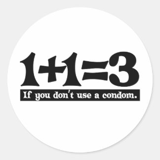 1+1=3、コンドもしムを使用しない – - Tシャツ ラウンドシール