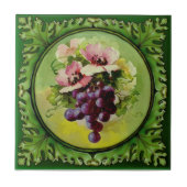 1/2個の手持ち絵を描フローラのブドウ1900 Repro タイル (正面)