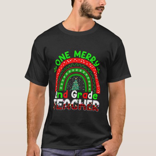 1 2年生メリー先生クリスマスツリー先生 Tシャツ (正面)