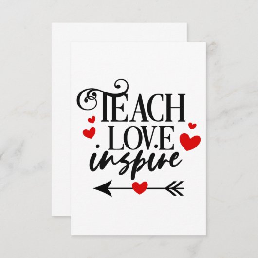 1/2愛教えシャツ幼稚園先生 サンキューカード (正面/裏面)