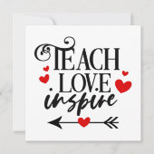 1/2愛教えシャツ幼稚園先生 招待状 (正面)