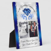 1, 2枚の写真65周年結婚プレゼント フォトプラーク (側面)